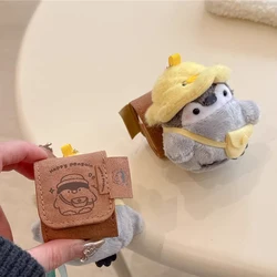 Cute Plush Backpack Penguin Wireless Bluetooth Headset Case with Hand Strap for Airpods1/2/3/4/pro Fashion Earphone Accessories