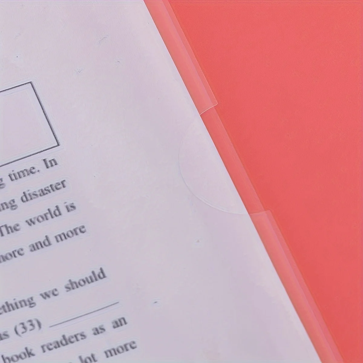 20 Pcs Transparent Resume Cover A4 Paper Holder Folders Files Organizer Sliding Bar