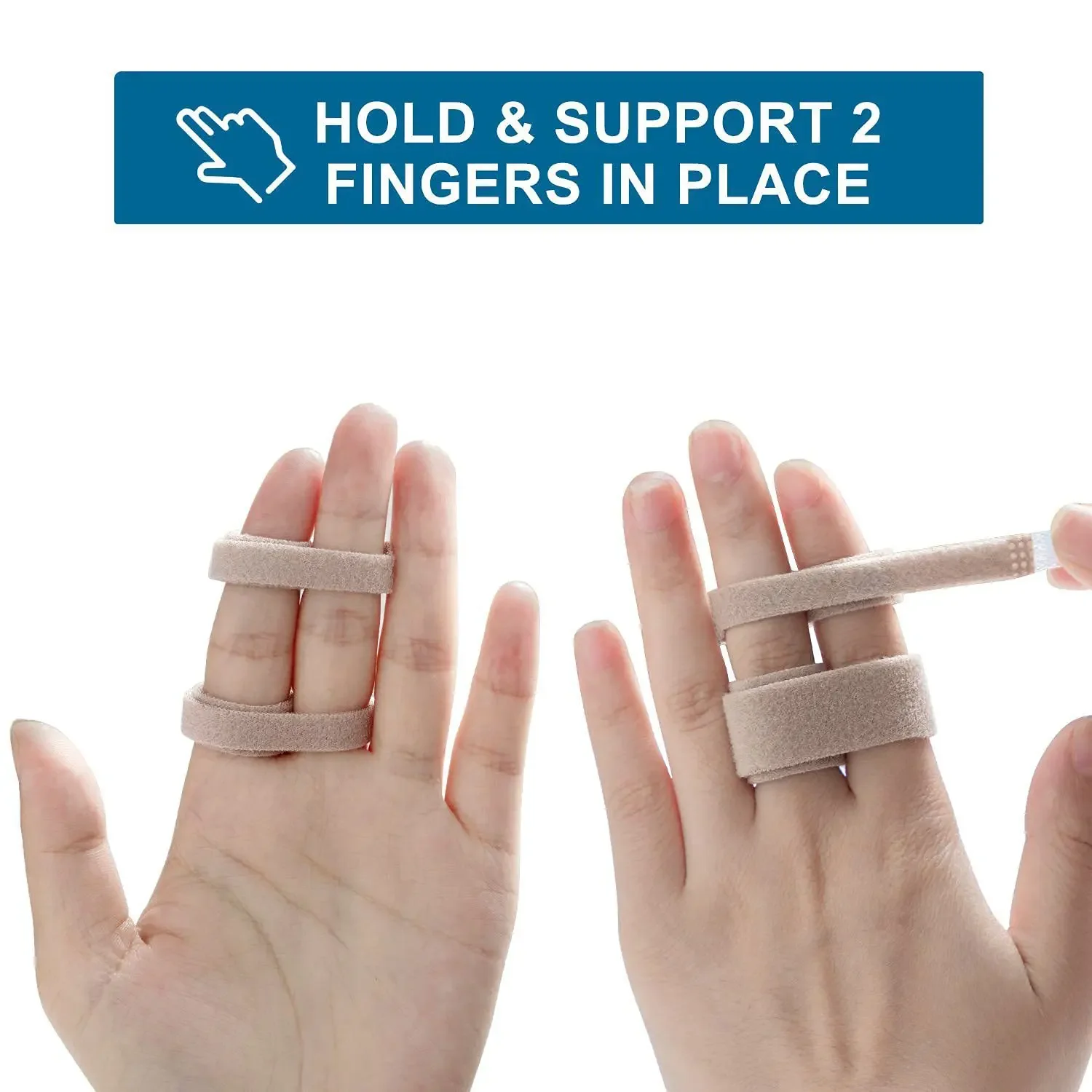 1pc Finger Ring Splint Support for Male and Female Finger Dividers, Toe Bandages, Fabric Finger Splints Size M，Hand Care Tool