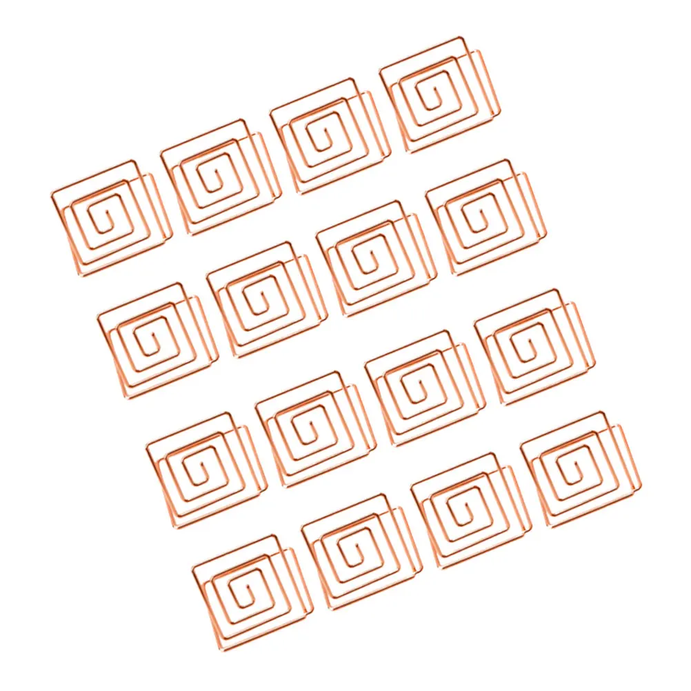 

16 pcs Business Card Holder Memo Wire Holders Sturdy Flat Base Square Table Number Clips Wedding Party Decorations Reusable