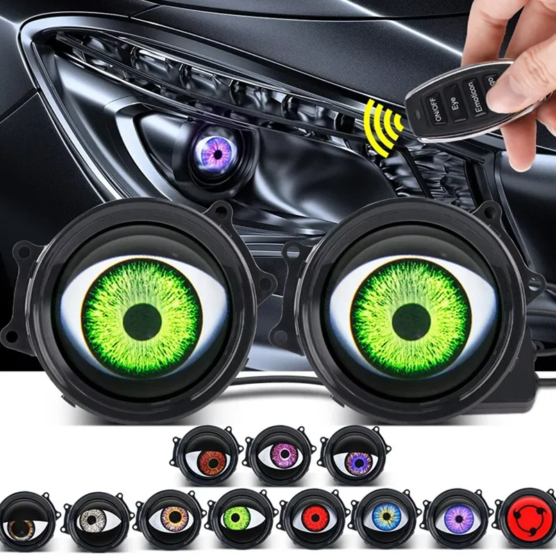 

2025 Latest car Dynamic Magic Eye 3.0 "lens Demon Eye 33 mode remote control Demon Eye