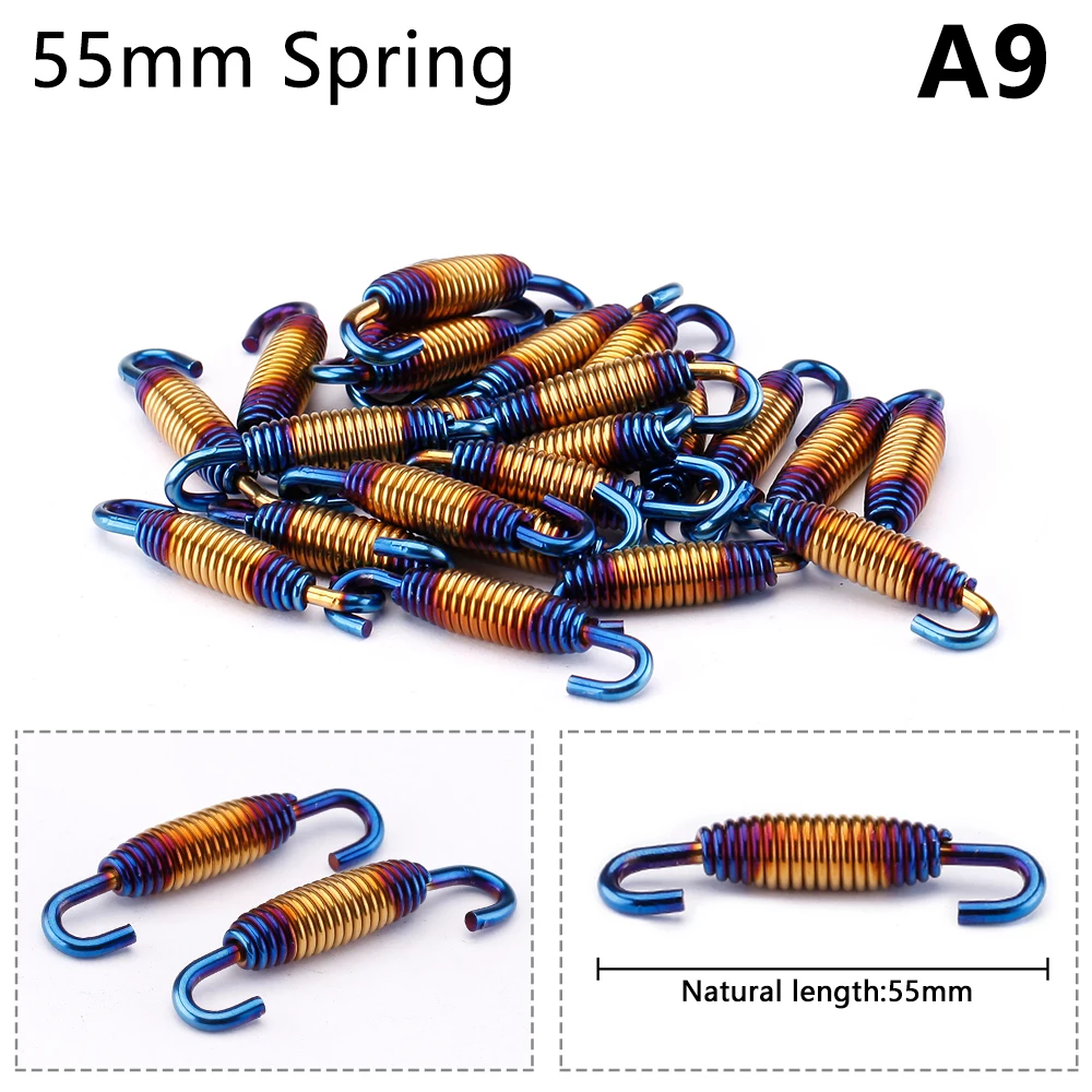 2pcs universal motorcycle exhaust pipe connecting hook front and middle section spring accessories