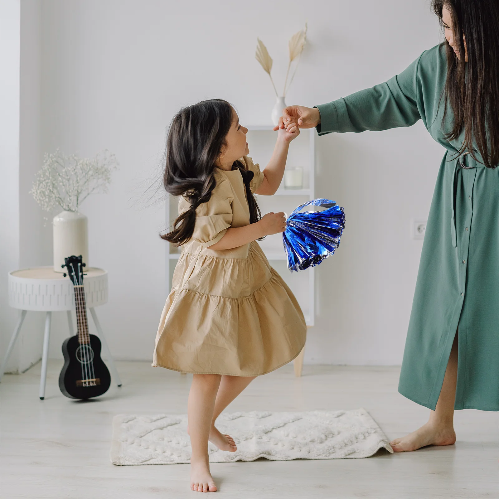 6 قطعة مقابض التشجيع بوم بومس استخدام متعدد الاستخدامات لفرق الرقص والأحداث الرياضية والتجمعات الاحتفالية وألعاب الفريق #1