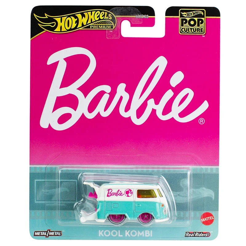 Mattel Hot Wheels Prmium Car Pop Culture Toys for Boys 1:64 Diecast Barbie Kool Kombi Back To The Future Time Machine Gift