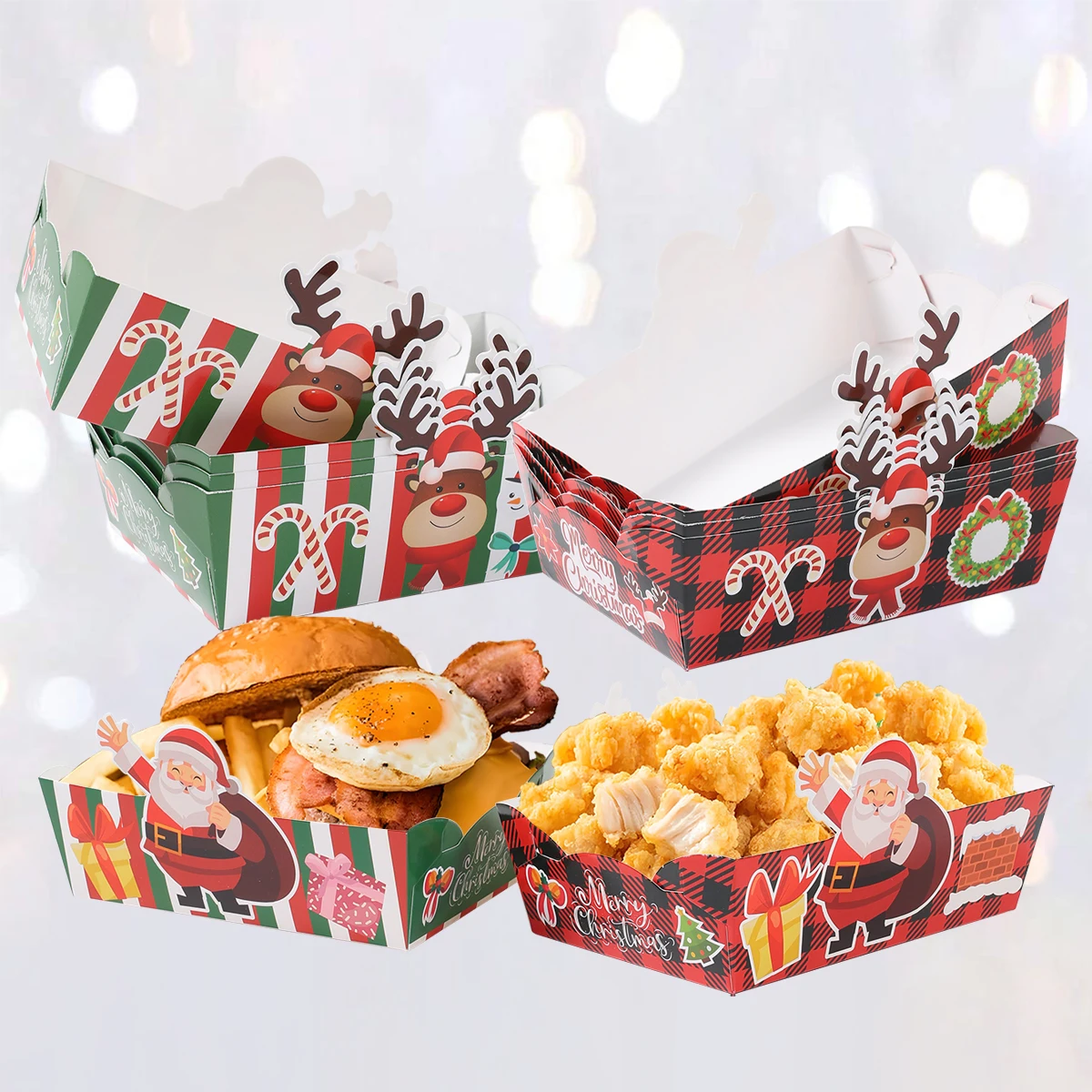 24 Stuks Kerst Mini Snack Tray - Xmas Food Snacks recensie en prijs