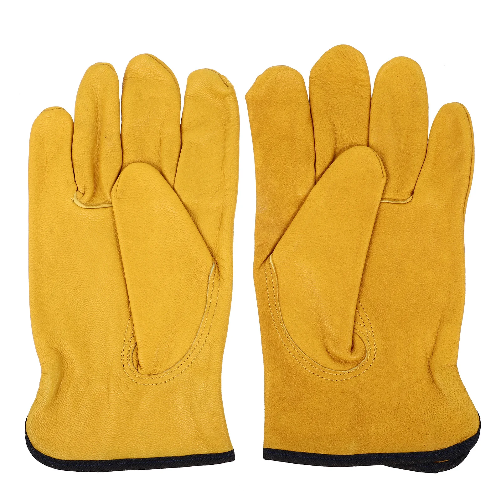 1Pair Professional Gardening Gloves Cowhide Material Heavy Duty Protection for Garden Work Pruning Planting Outdoor Farming