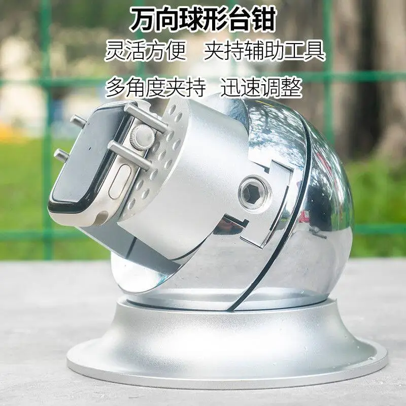 Universal Ball Vise Stainless Steel Rotating Model Bench Vise Swivel Fixed Inlay Tool Auxiliary Clamp for Craft Jewelry Making