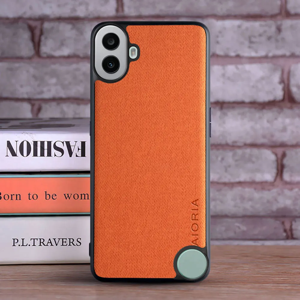 Textile Leather Case for Nothing CMF PHONE 1 soft TPU with back hard PC material protection cover for nothing CMF PHONE 1 Case