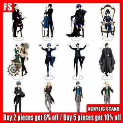 15cm Anime Black Butler Ceil Acrylic Stand Sebastian Action Figure Undertaker Statue Cloud Desk Ornaments Collectible Toys Gifts