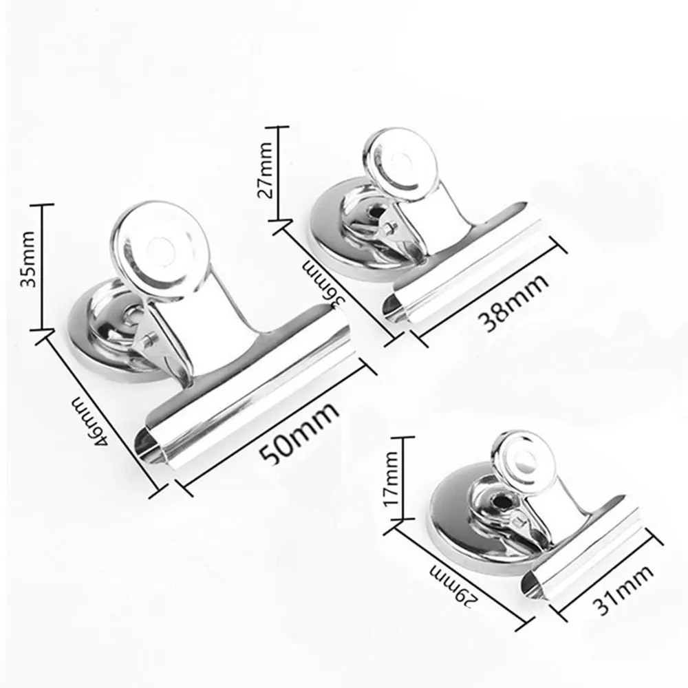 1 Kotak 12 Buah Klip Magnet Kulkas Bulat Logam Tempat Catatan Memo Alat Magnet Papan Tulis Perlengkapan Kantor