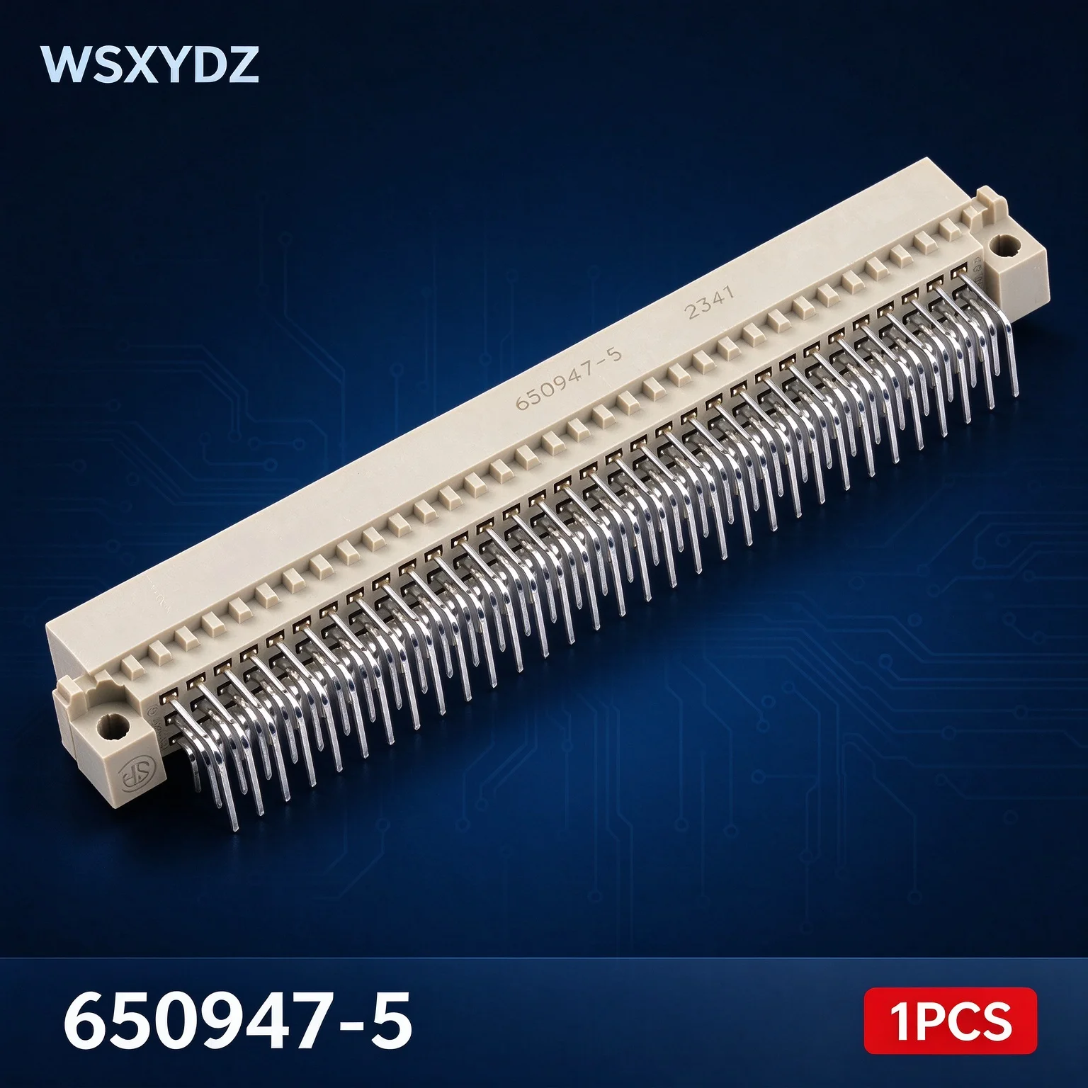 1PCS 650947-5 TE Eurocard DIN 41612 Type C 96 Position 3 Row 2.54mm Right Angle Plug Board-to-Board New Original