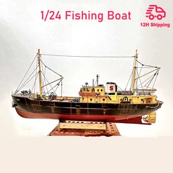 Wooden Ship Model Kit Sirius Fishing Boat Model Assembly Kit DIY Handmade Ship Model Toy Gift RC Wooden Ship Assembly Kit