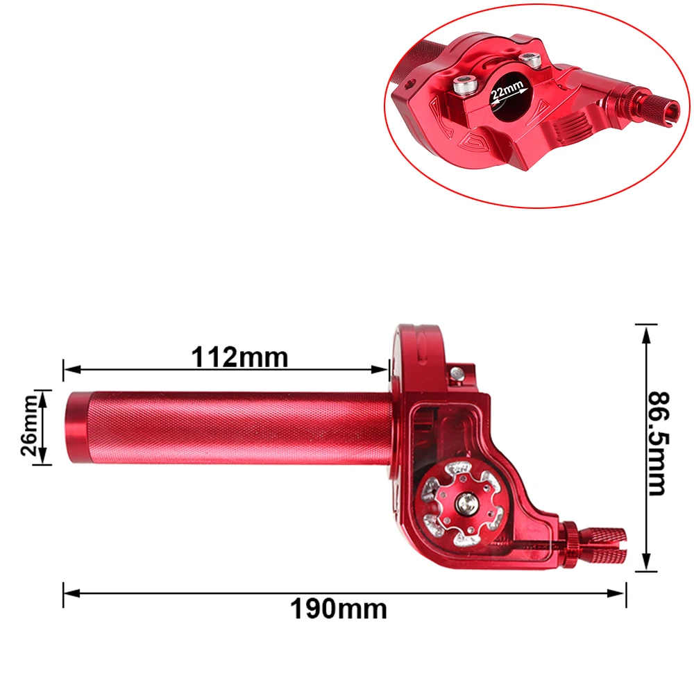 7/8'' Motorcycle Throttle Handle Accelerator Twist Handlebars Grip Cable For Quick Acerbis CRF Titan Dirt Pit Bike ATV Universal