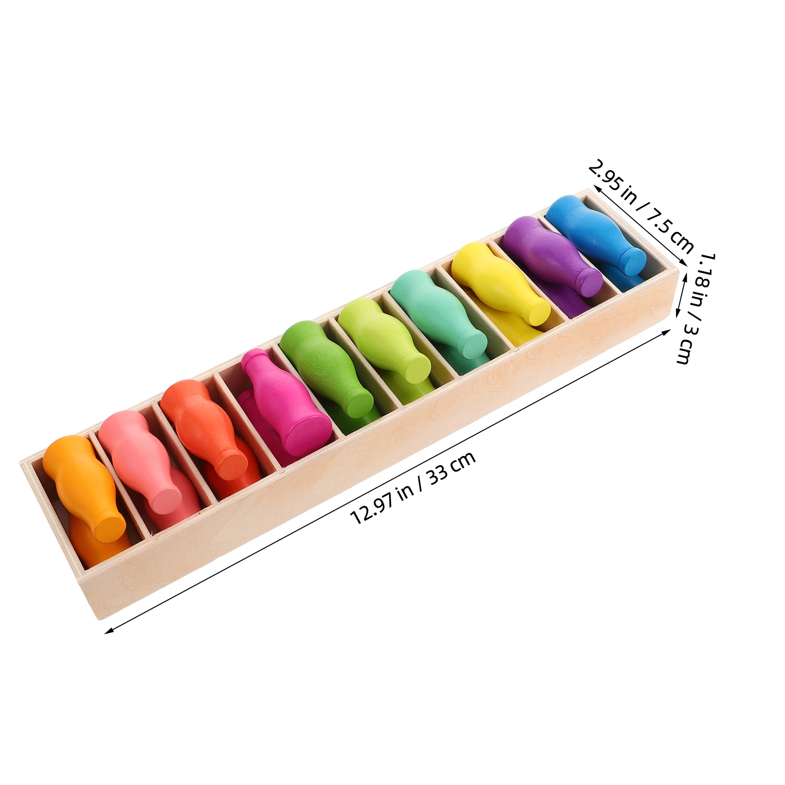 1 conjunto 1 conjunto de madeira correspondência cor classificação para crianças pré-escolar aprendizagem montessori jogo família bebida garrafa design