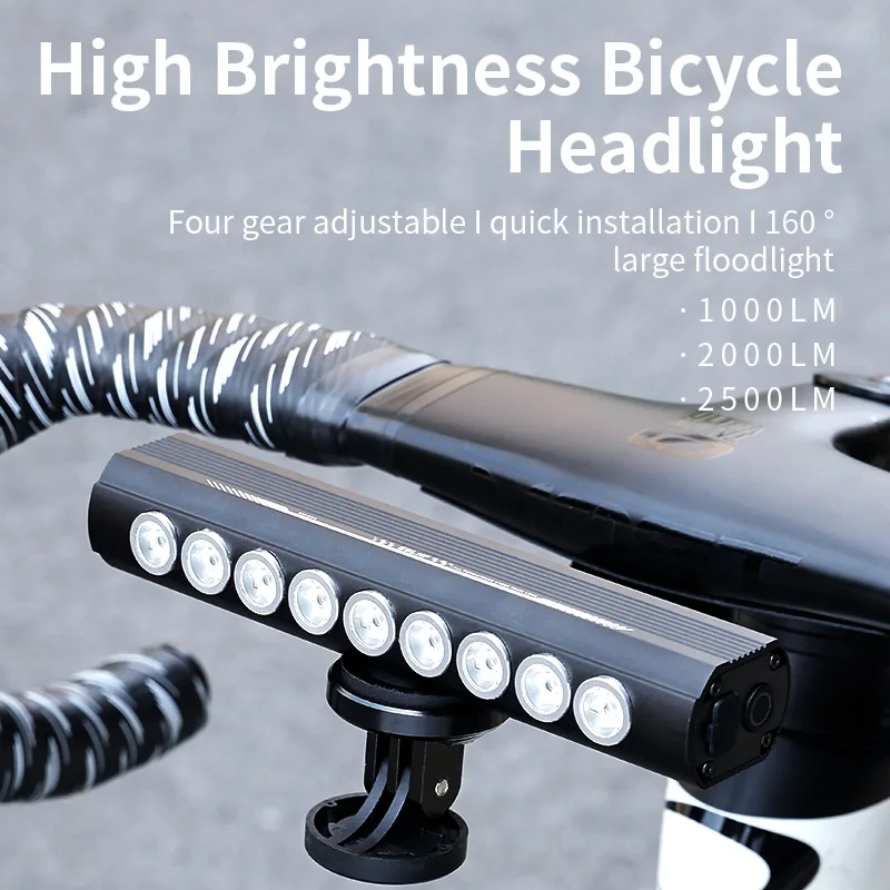 

ESLNF Aluminum Alloy Multi Bead Bicycle Light High-lumen Bicycle Headlight Mountain Bike Road Bike Waterproof Bicycle Light