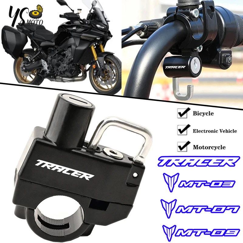 Fit For YAMAHA Tracer MT07 MT09 MT03 Tracer 700 900 700gt 900gt 700 gt Motorcycle CNC Accessories Helmet Lock Anti-Theft Helmet