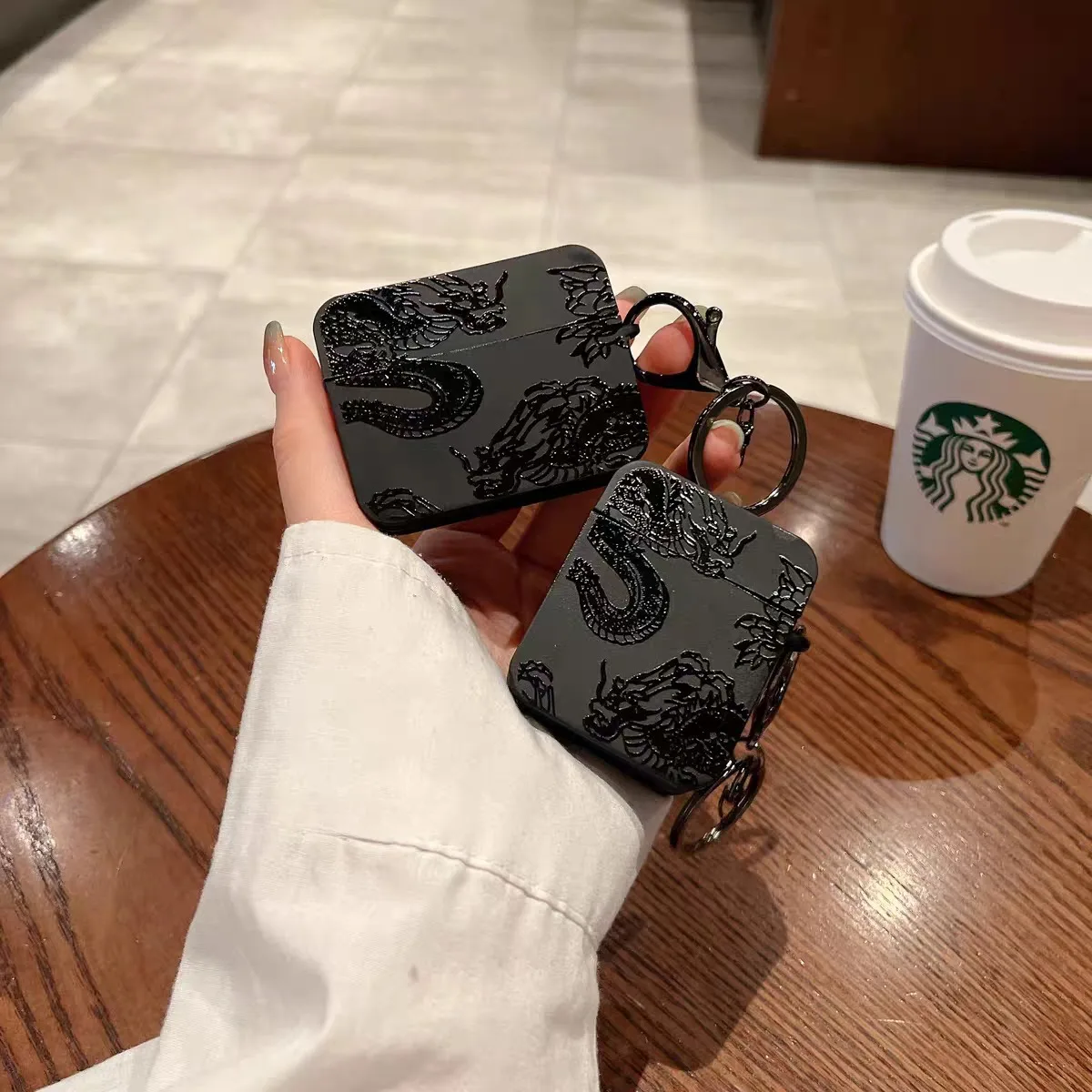 Coole Hüllen mit chinesischem Drachenmuster für Apple Airpods Pro3/Pro2/Pro Kopfhörer, AirPods 5/4/3/2/1 Kopfhörerhülle, Schutzhülle – Detail 1