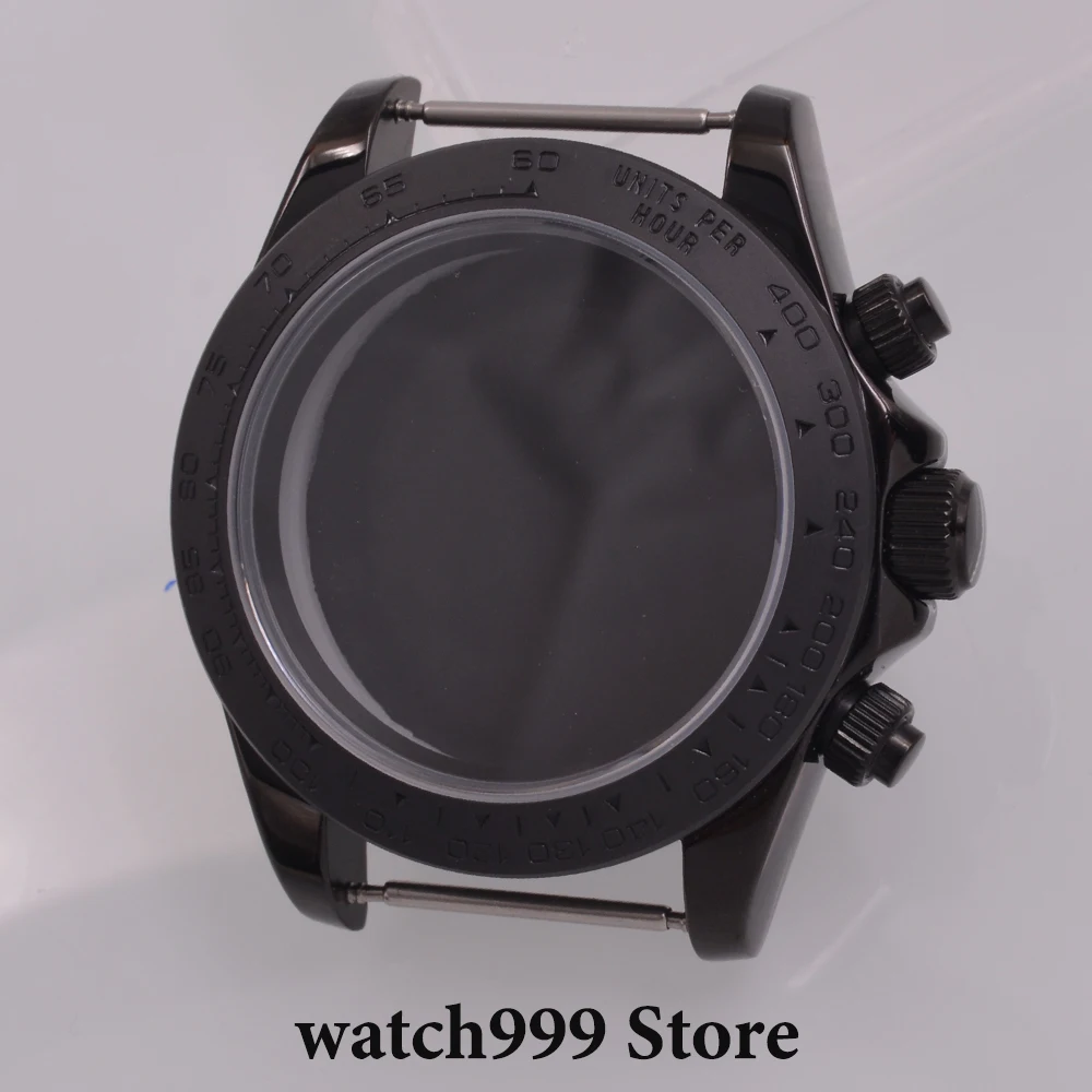 

39mm Stainless steel VK63 Ceramic Bezel Sapphire glass Fit VK63 VK64 Quartz Movement Watch Case