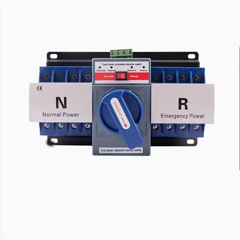 Mini Dual Power Automatic Transfer Switch 4P 63A CB Level Three Phase Four Wire ATS Auto Changeover Switch