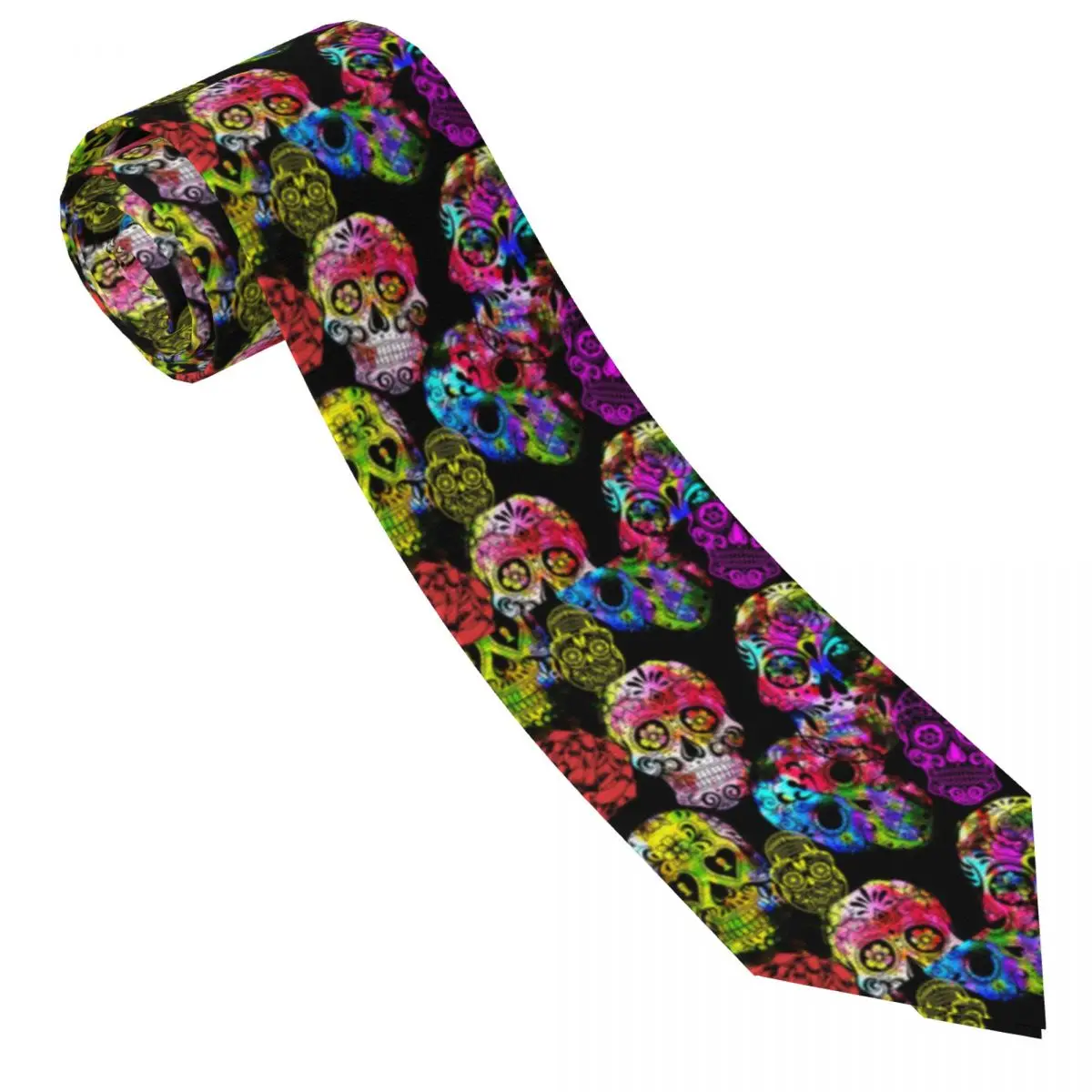 Sugar Skulls Tie Fashion Daily Wear Neck Ties Kawaii Funny Neck Tie For Unisex Adult Design Collar Tie Necktie Birthday Gift