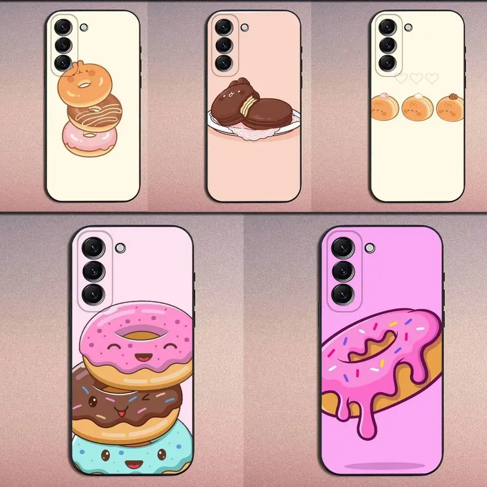 

Donuts Dessert Snacks Phone Case For Samsung Galaxy A20,A21s,A22,A31,A32,A52,A53,A72,73,A80 Soft Black Cover