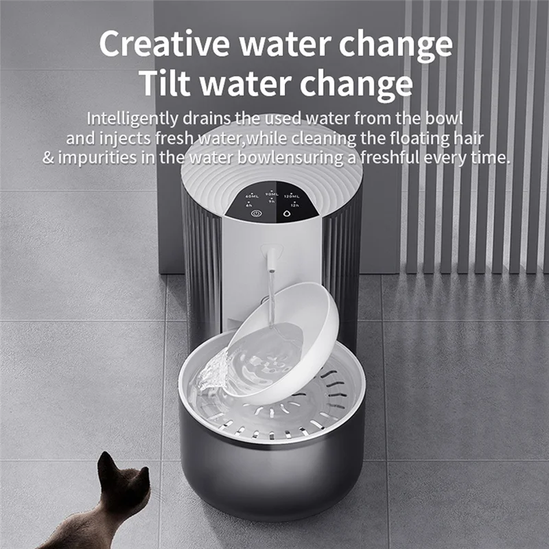 

【Lowest-Price!】3L Wireless Pet Water Fountain Rechargeable Dump Water Feeder Timed Smart No Filter Required