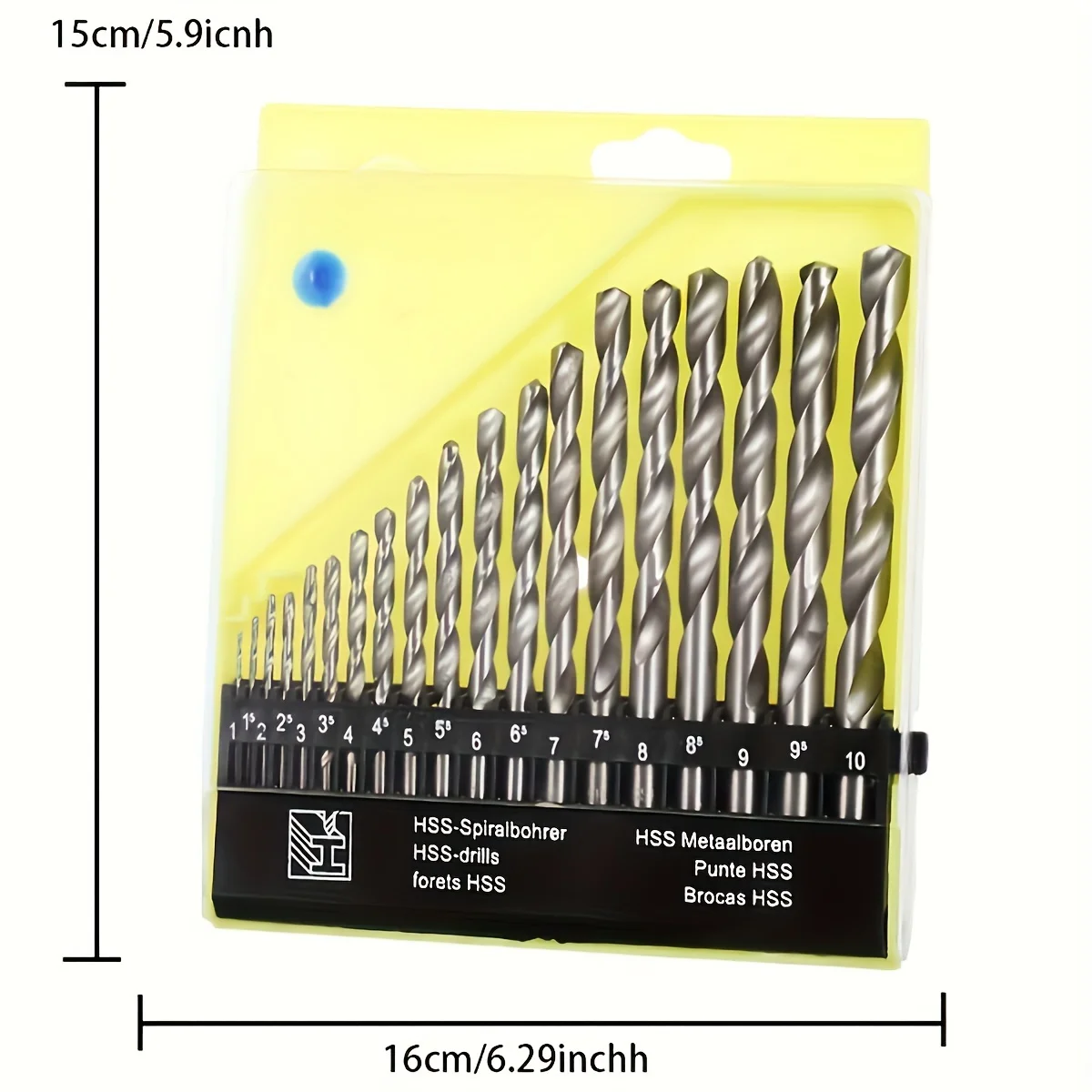 코발트 라운드 스트레이트 핸들 메트릭 드릴 비트 세트, M35, 1mm-10mm 드릴 비트 세트, 캐스트 다리미, 구리, 19 개