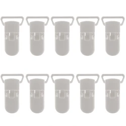 10Pcs Baby Kids T-shape Plastic Pacifier Clips Soother Dummy Style Badge Holder white