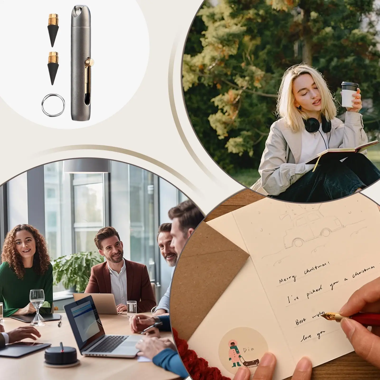 Eternal Pencil Portable Titanium Alloy Forever Inkless Pencil Home School Supplies Unique Desk Decor Pocket Pen for Writing view 6