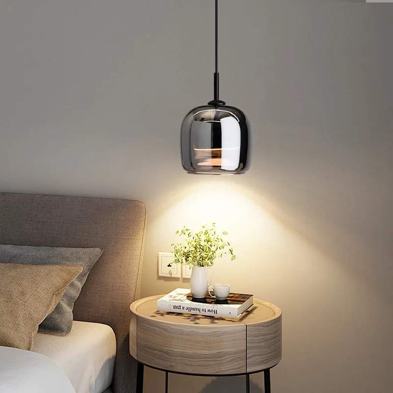 Bedroom Bedside Chandelier Creative Restaurant Light Modern Master Bedroom Room Restaurant Light Bed Light Glass Chandelier