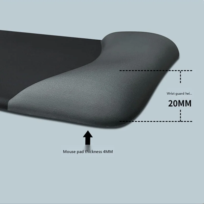 Silicone Wrist Rest Mouse Pad Square Shape 5 Colors Non-Slip Desk Mat Office Gaming Ergonomic