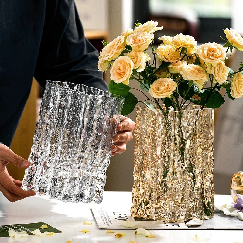 

Белая эстетическая стеклянная ваза Grand Nordic Design Grand Flower Vase Прозрачная большая Hogar Decoraciones Украшение гостиной