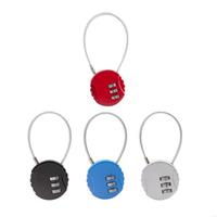 340D Combination Cable Lock for Backpack MTB Anti-theft Lock 13cm Cable 3-Digit Helmet Lock Multifunctional Bag Lock