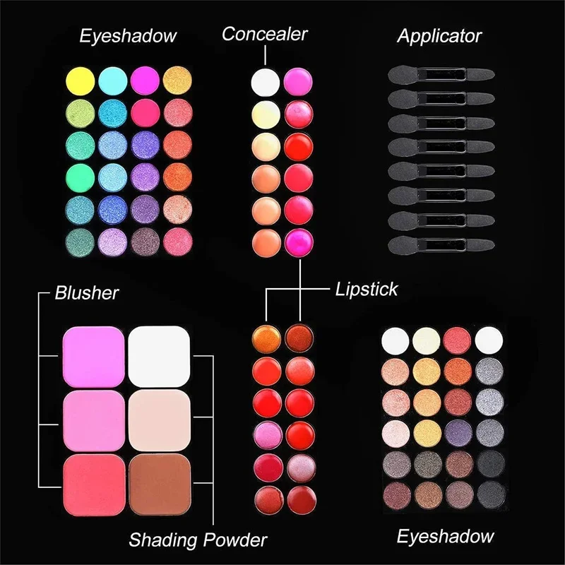 Makeup Set Box For Women Combination Matte Eyeshadow Eye Shadow Lipstick Eyeliner Concealer Powder Maquiagem With Aluminum Box