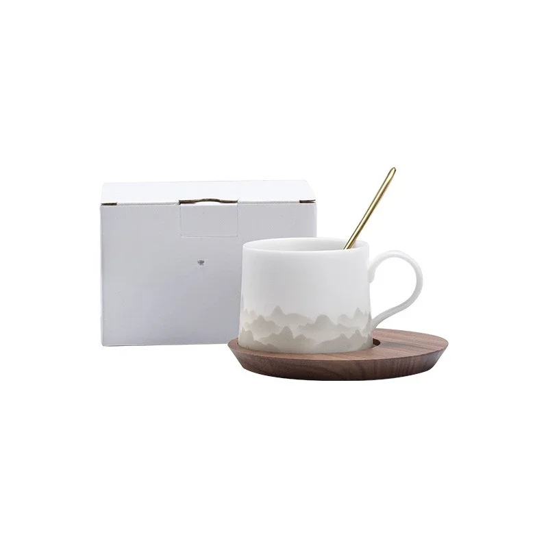 

Coffee cup High-grade ice landscape ceramic water cup Home office Exquisite niche tea cup Make tea