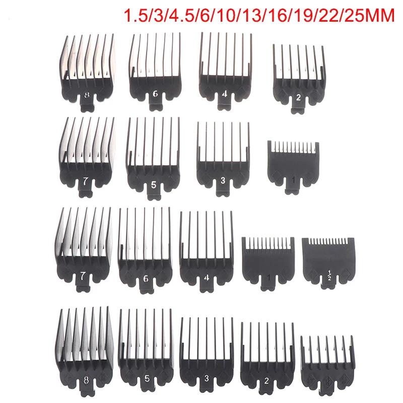 8/10Pcs 1.5-25mm Universal Hair Clipper Limit Comb Guide Limit Comb Trimmer Guards Attachment Professional Hairdressing Tools