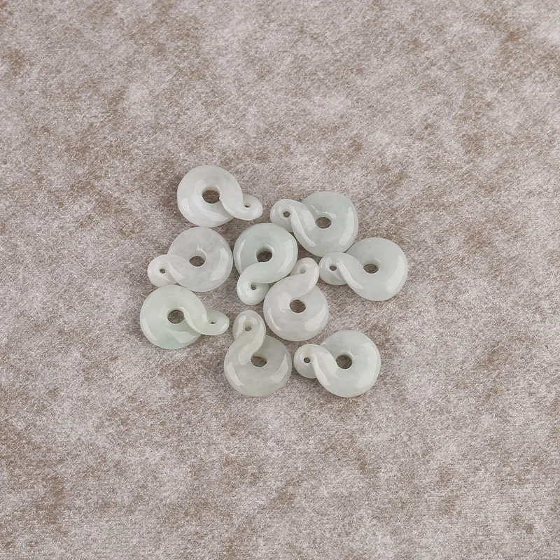 Natural Jade Eternity Twist Pendants Charms – Intricate Charms for Unique Handmade Jewelry Making