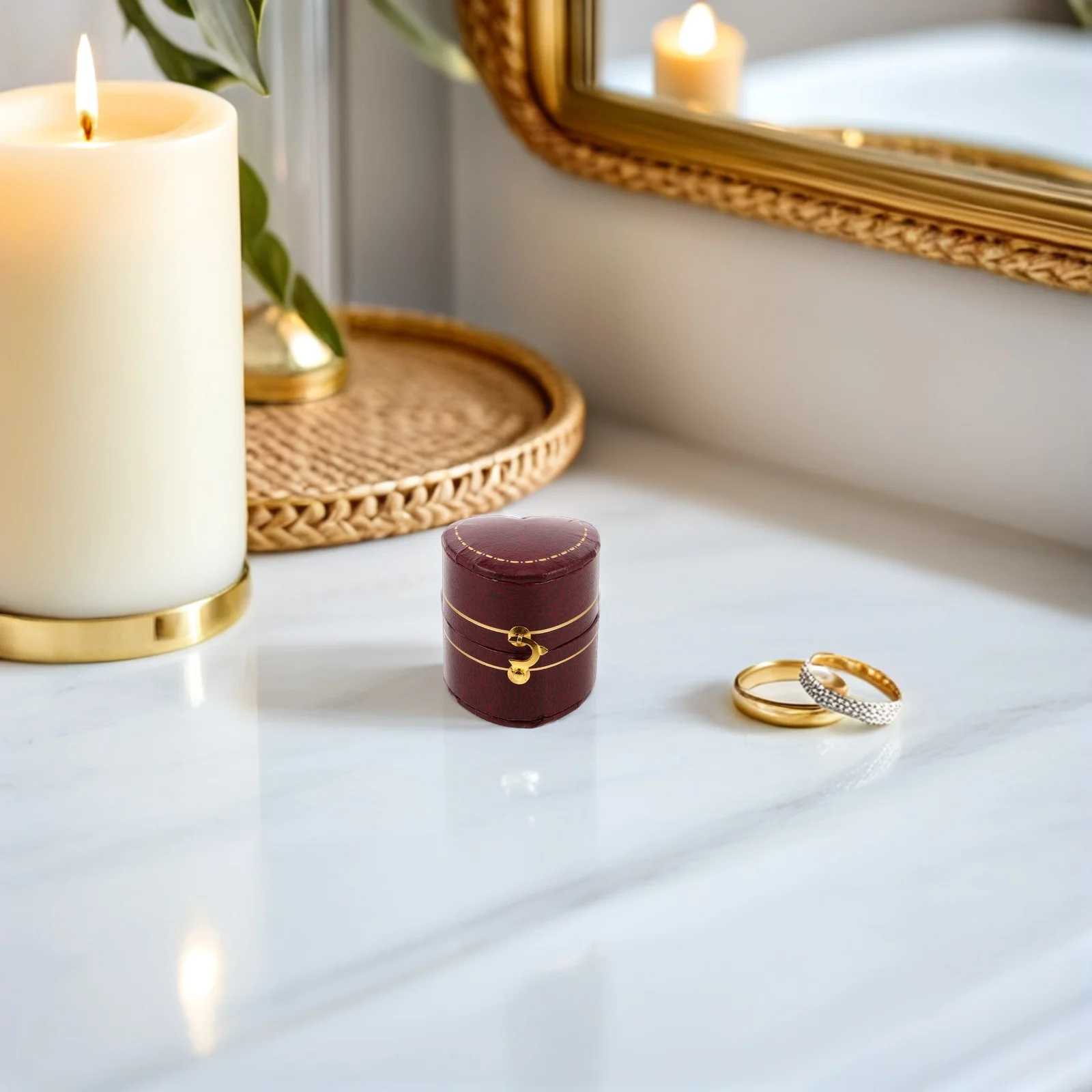 

Винтажная мини-шкатулка для украшений в форме сердца, портативный органайзер для путешествий, маленький футляр для мелочей, держатель для колец, декоративный сувенир для женщин