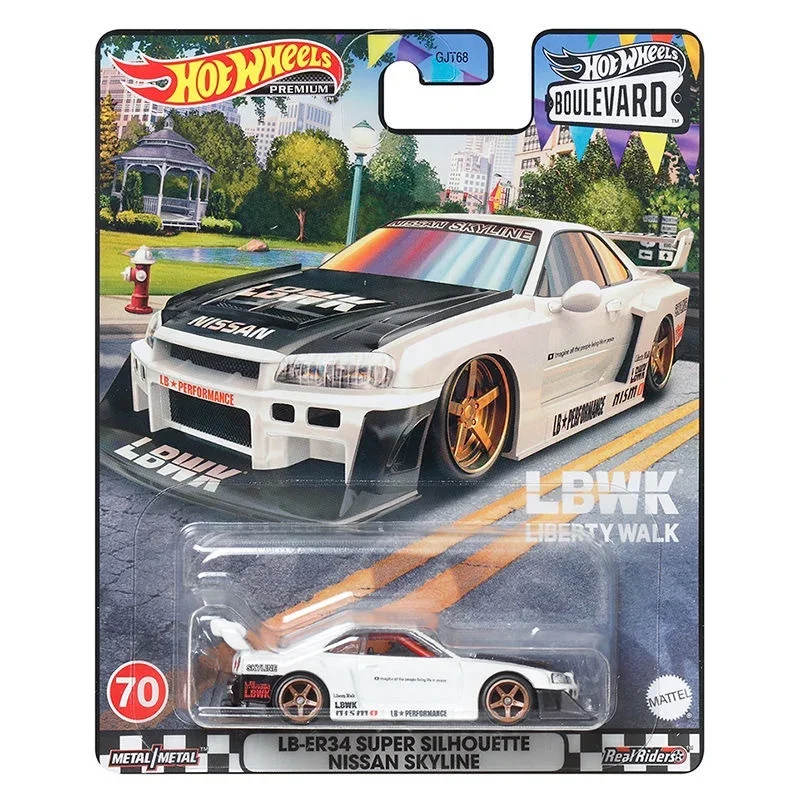 Original Hot Wheels Premium 1/64 Auto Boulevard Ford Volkswagen Skyline Iron Bottom Rubber Tire Real Car Toys for Boys Diecast