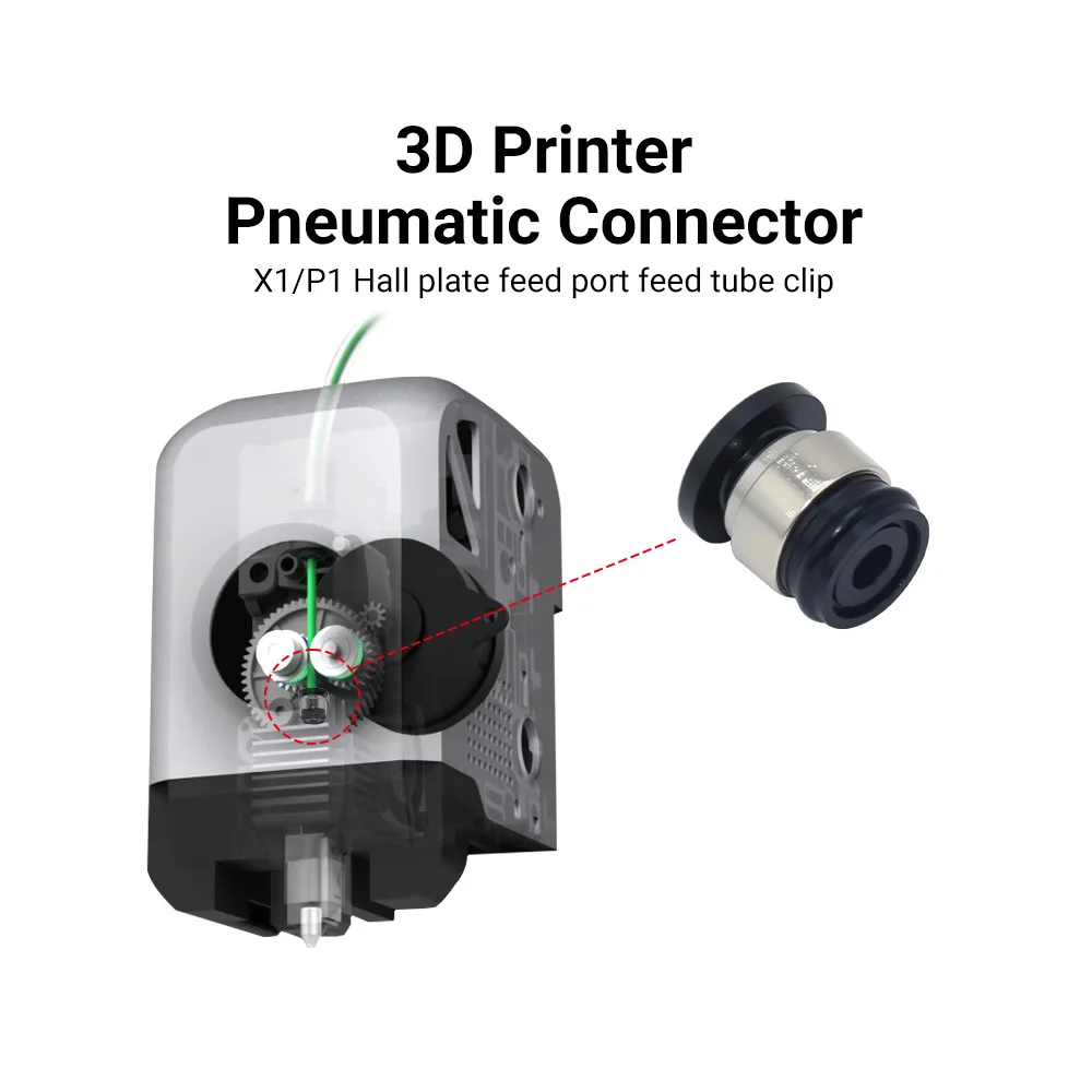 For Bamboo Lab P1P/P1S Hall Switch Pneumatic Connector Extruder Filament Sensor P1/X1 Series 3D Printer Update Accessories