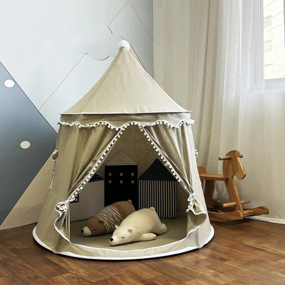 Tente tipi pour enfants, maison de jeu, jeu d'intérieur pour bébé, château de princesse Portable, petite maison, anniversaire mongol, jouets amusants en plein air