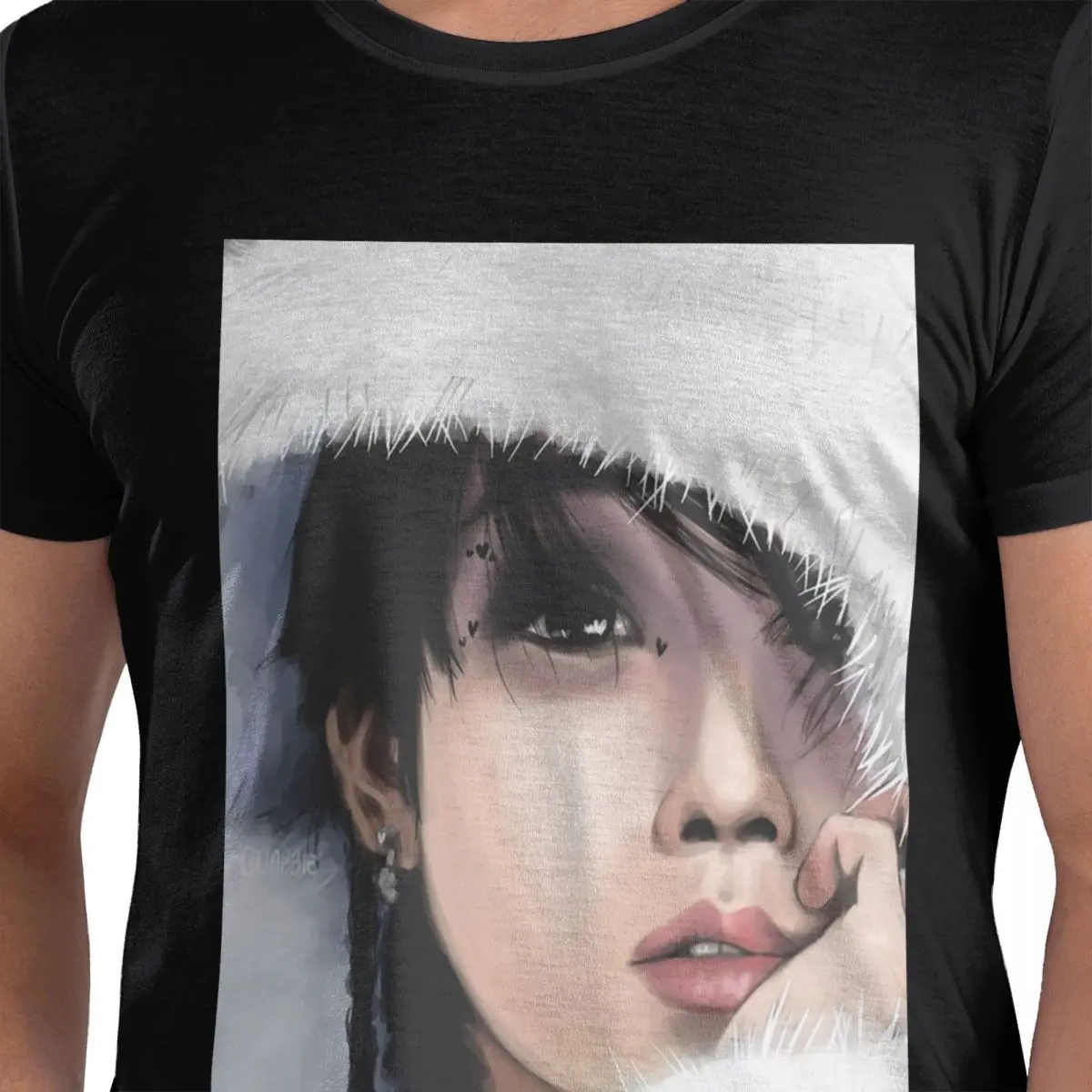 Skz Han Jisung صورة الرجال تي شيرت موضة المتضخم تي شيرت الرجال طاقم الرقبة القطن تيز قصيرة الصيف الذكور