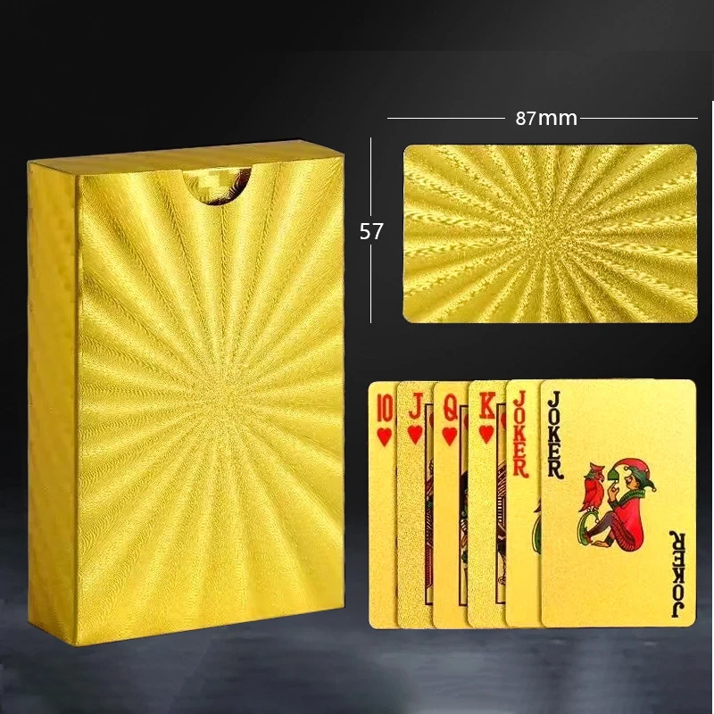 بطاقة لعب البوكر مقاومة للماء بطاقة ألعاب ذهبية مجموعة بولي كلوريد الفينيل البدلة السحرية Dmagic حزمة مجلس لعبة هدية مجموعة #2