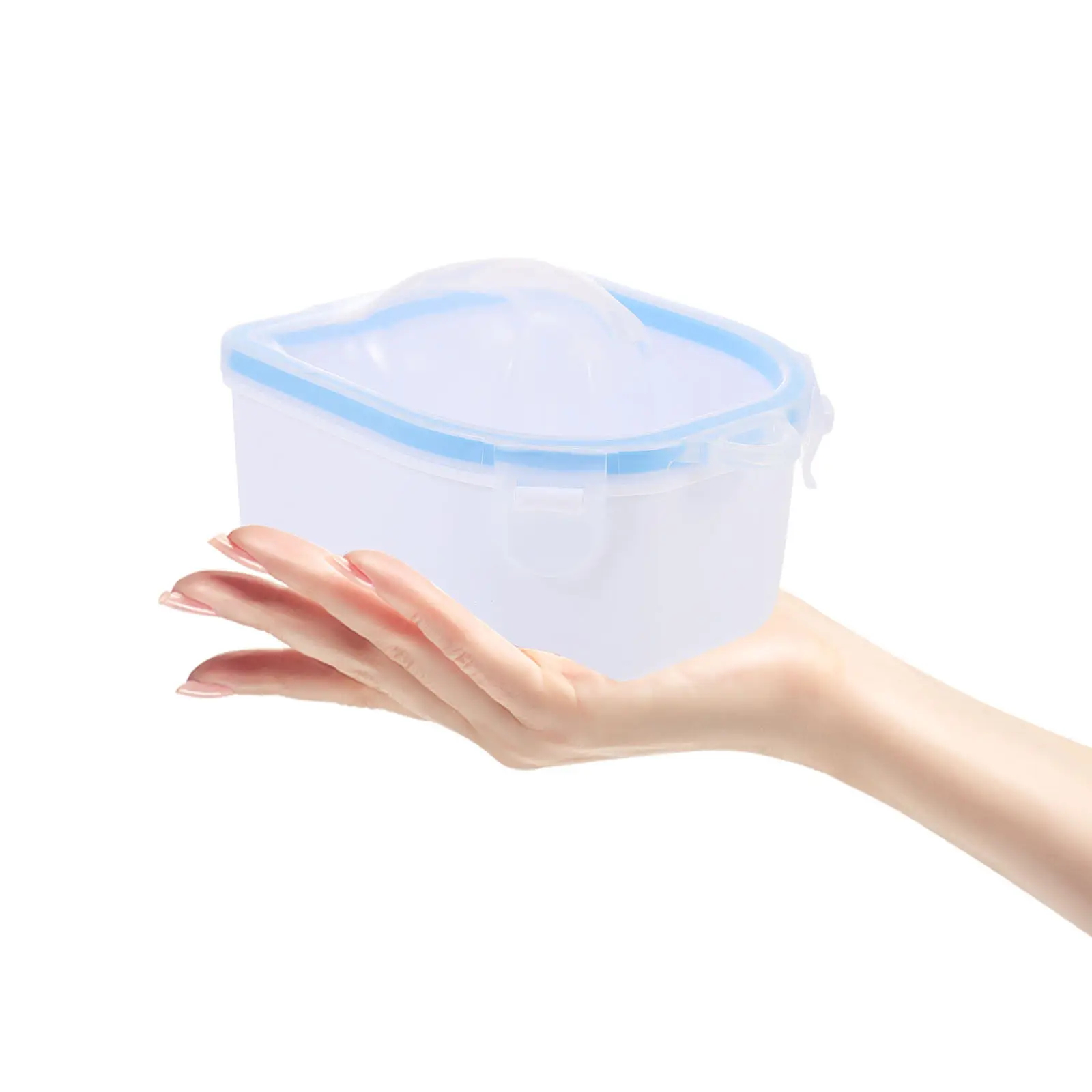 2Pcs Nail Polish Removing Bowls Double-Layer Manicure Soak Bowls for Hand Care Salon and Home Use Nail Art Supplies Manicure