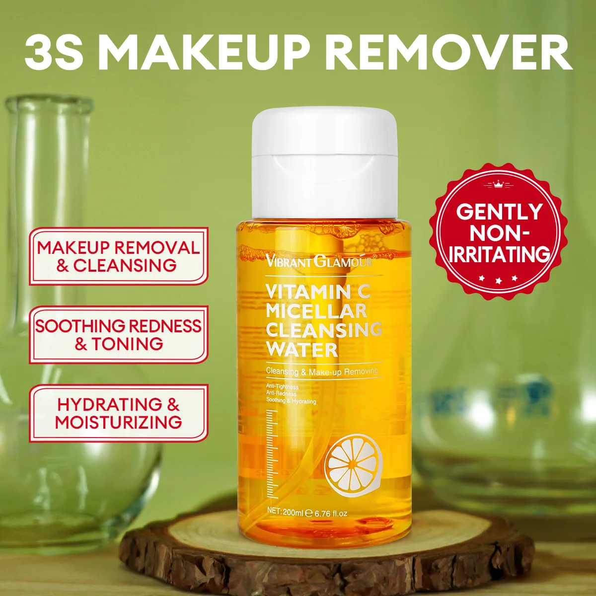 VIBRANT GLAMOUR VC Makeup Remover Does Not Tighten After Use Cleanses Pores Without Residue