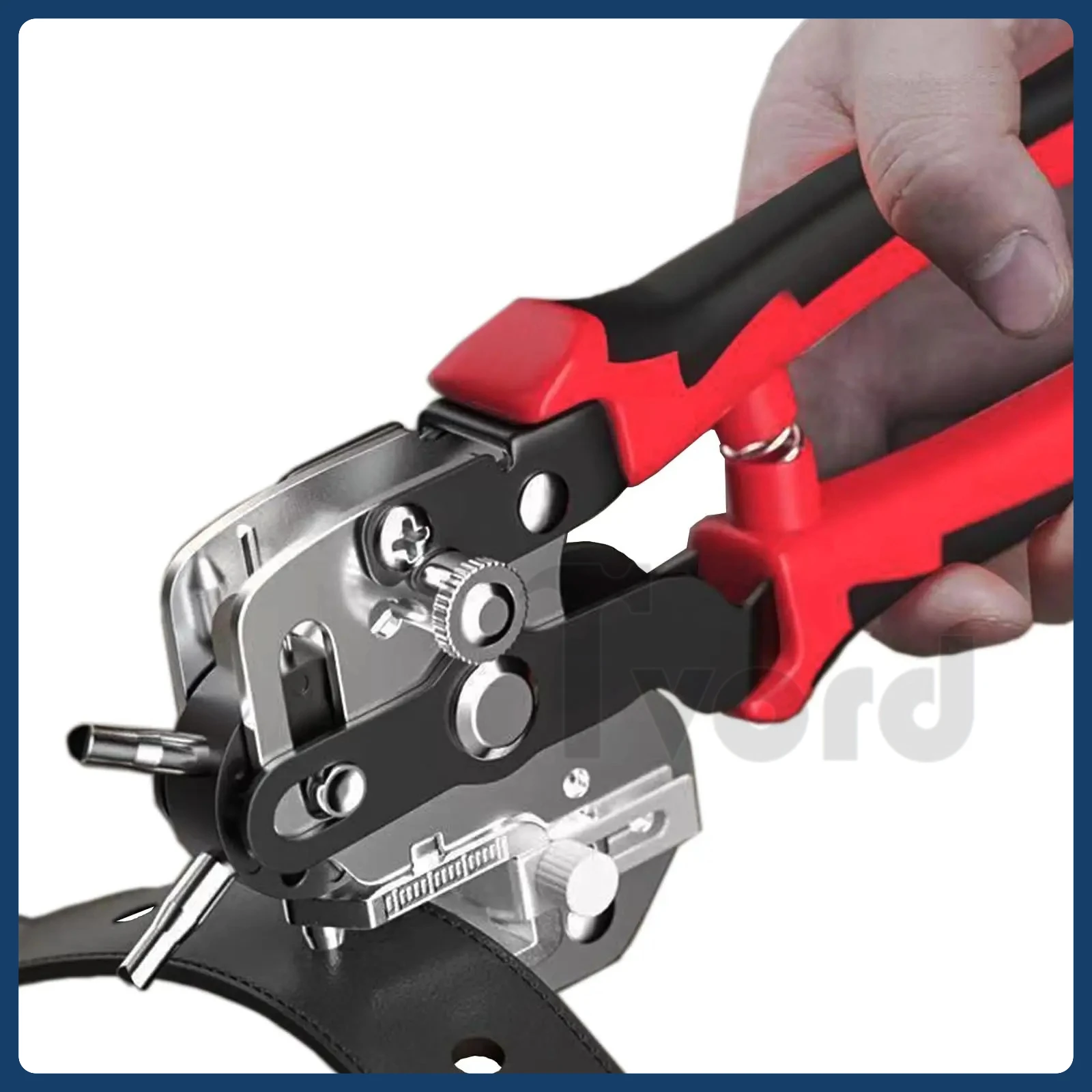 

Multifunctional Hole Punch Eyelet Puncher Leathercraft Leather Belt Watchband Plastics Iron Sheet Round Hole Punch Cutter Dining