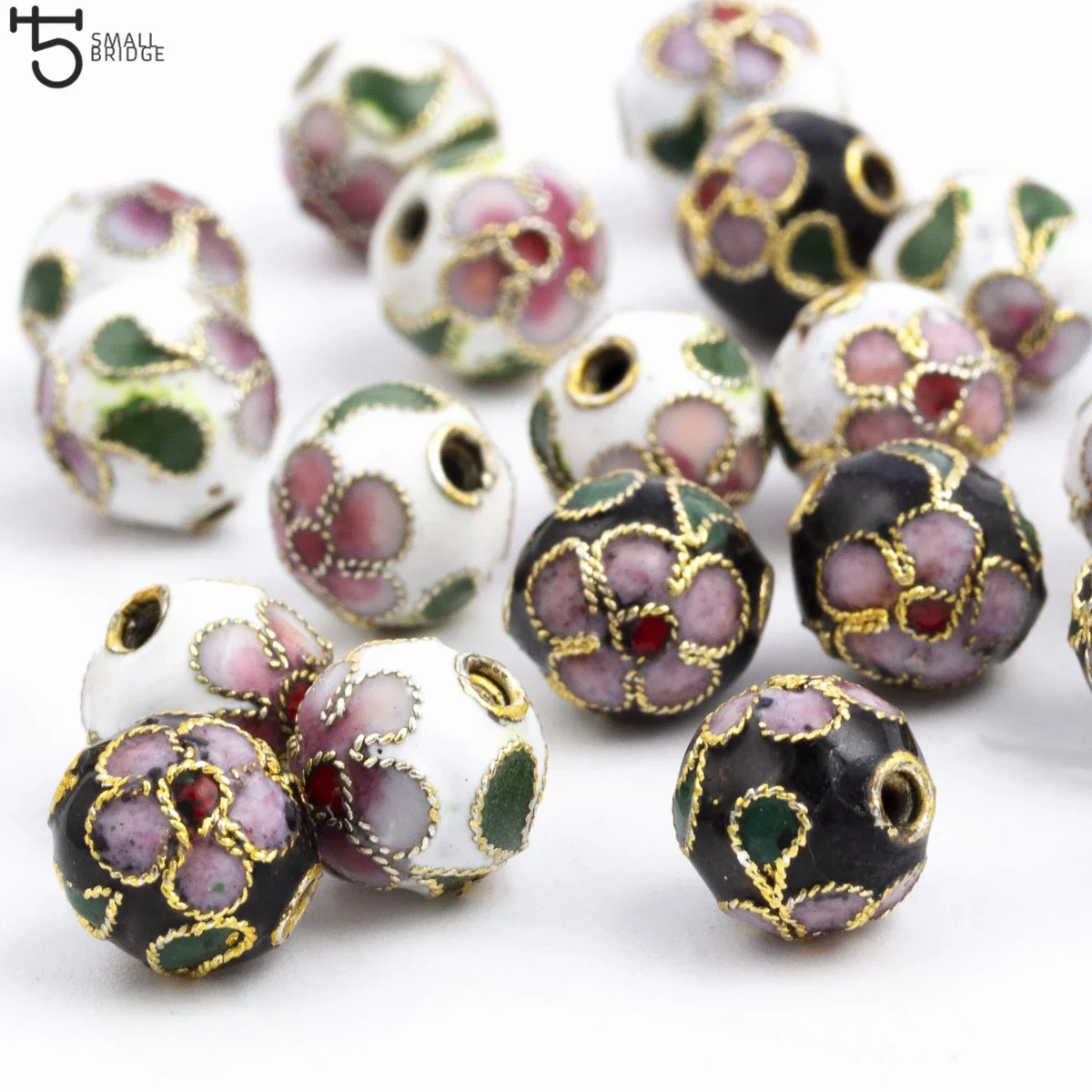 8/10/12mm Copper Enamel Beads charms for Jewelry Making diy accessories for woman Cloisonne Spacer Beads Wholesale M502