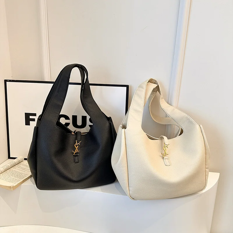 

​Chic Vintage Shoulder Bag 2025 - Soft Leather Oversized Tote, Underarm Purse for Daily Fashion, Spacious & Stylish​