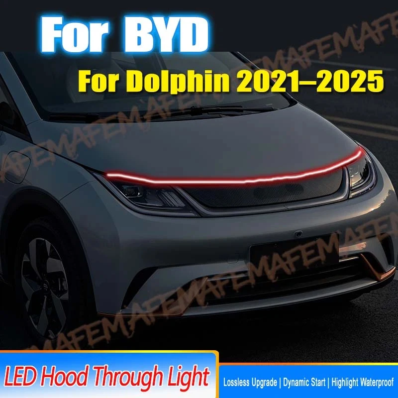 1PCS Car LED Daytime Running Light DRL Fog lamp For BYD Dolphin 2021-2025 Decorative AtmosphereLamps Ambient Lights 12V