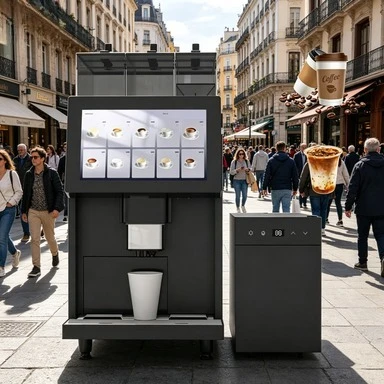 Coin Operated Coffee Machine many Kinds Hot Drink Anti-drip Nozzle Dry Burn Prevention Factory Staff Vending Equipment